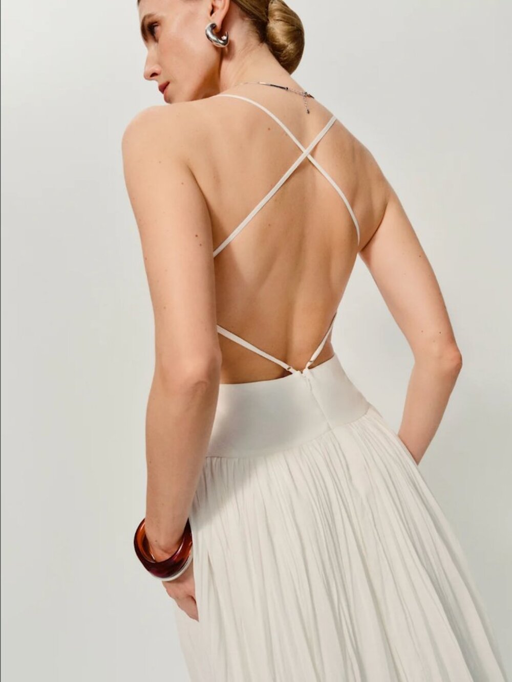 Reformation Perlette Dress Ivory - Size 4